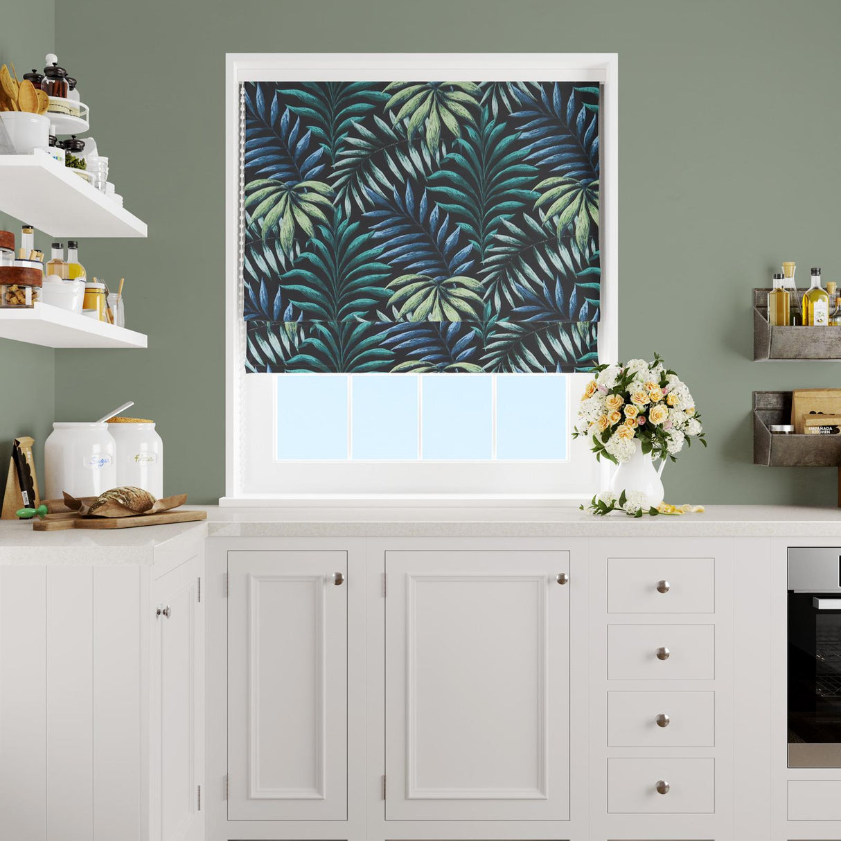 Manila Zinc Made To Measure Roman Blind by Style Furnishings