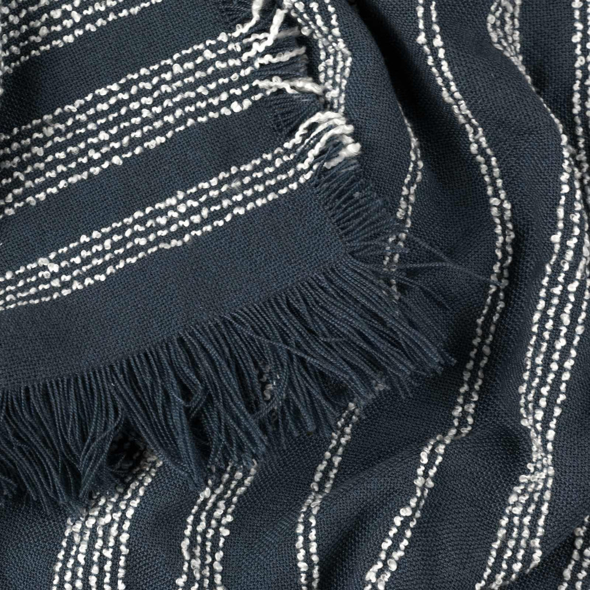 Jour Woven Fringed Throw Blanket 130cm x 180cm by furn.