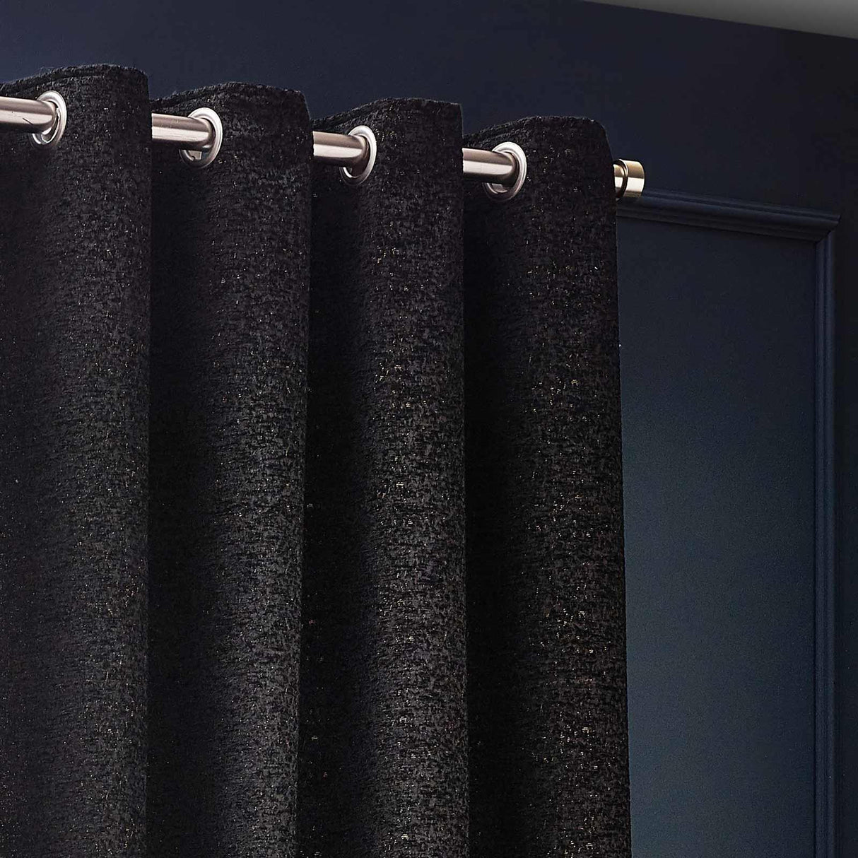 Galaxy Room Darkening Eyelet Curtains by Paoletti