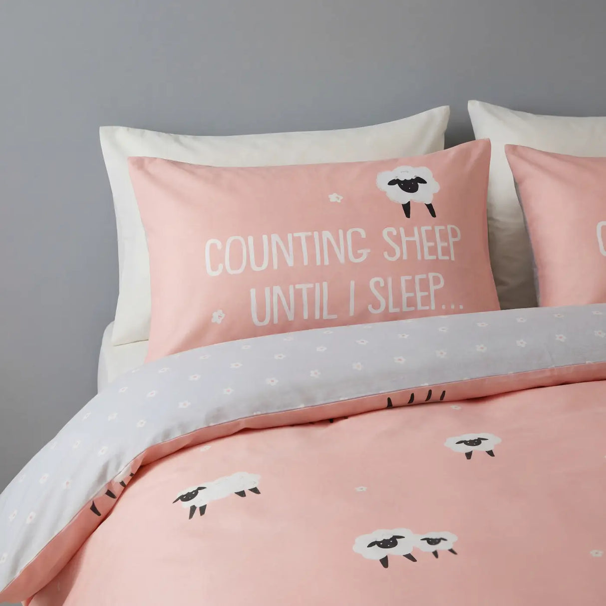 So Soft Counting Sheep Duvet Cover Set - Blush image 2