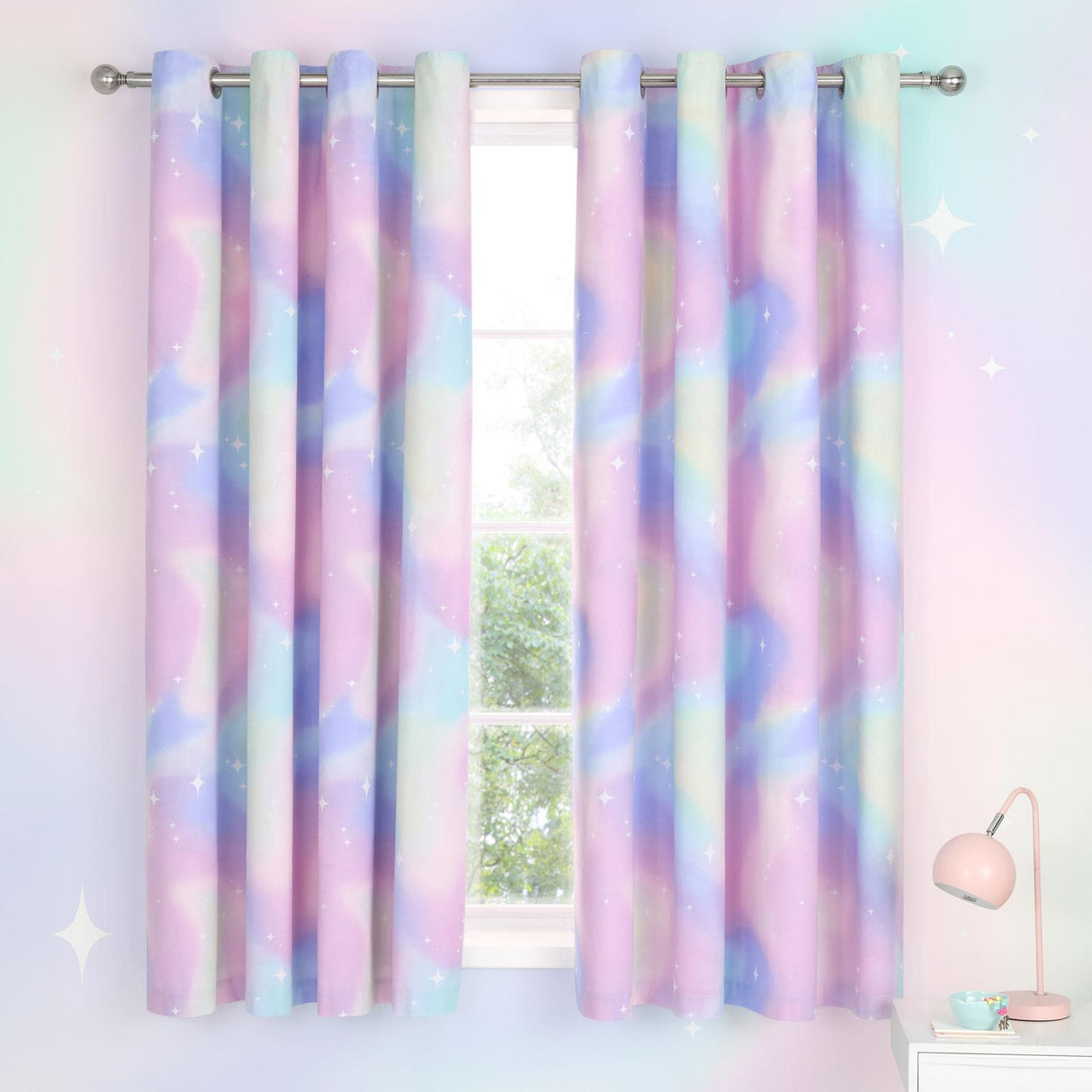 Ombre Stars Eyelet Curtains by Catherine Lansfield