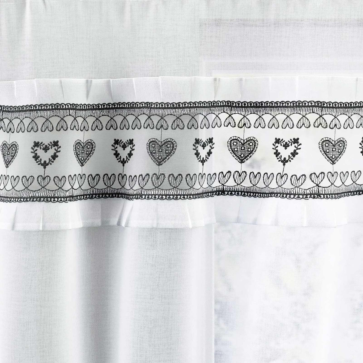 Lucy Embroidered Window Curtain Set by Enhanced Living