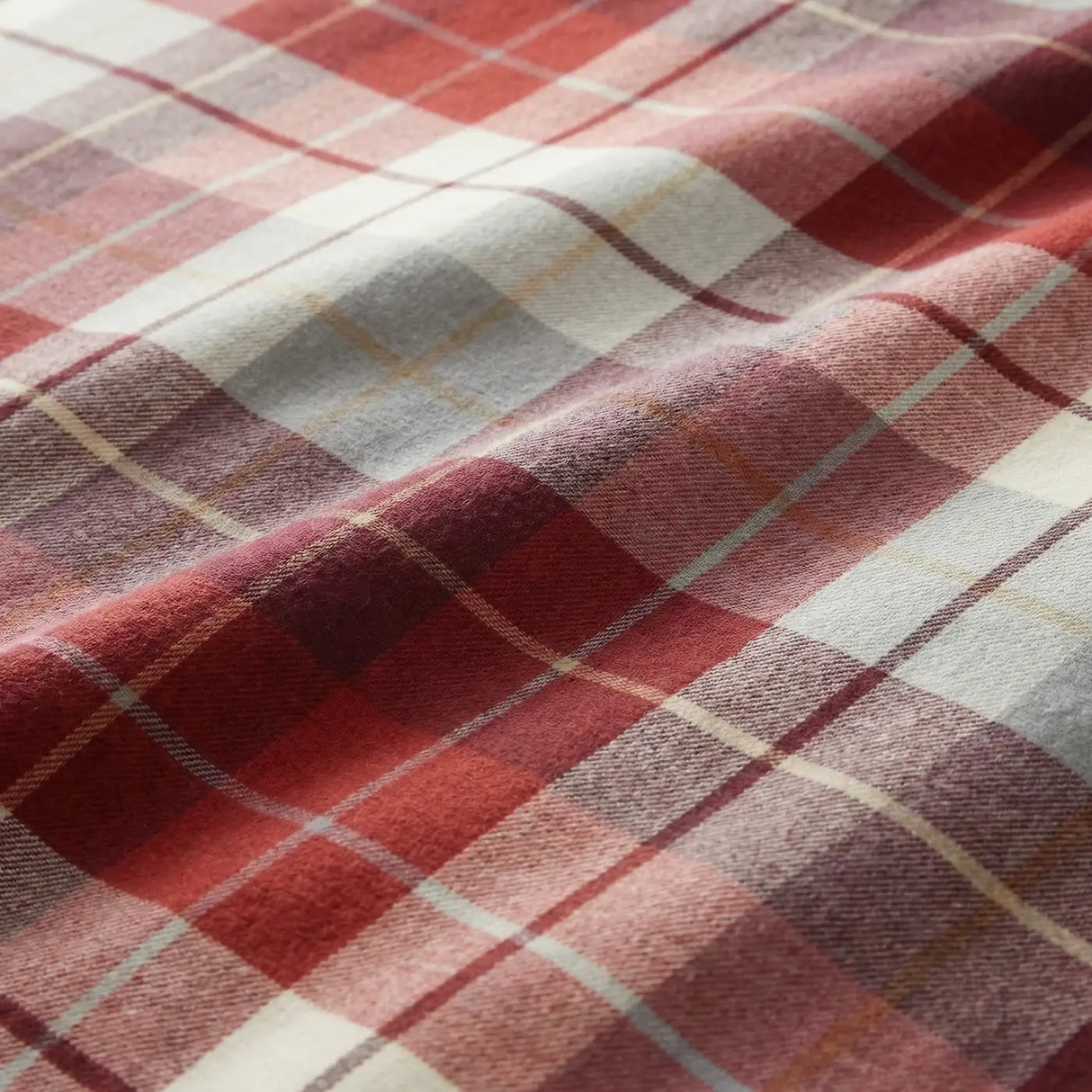 Lomond Check Flannelette Duvet Cover Set - Red image 4