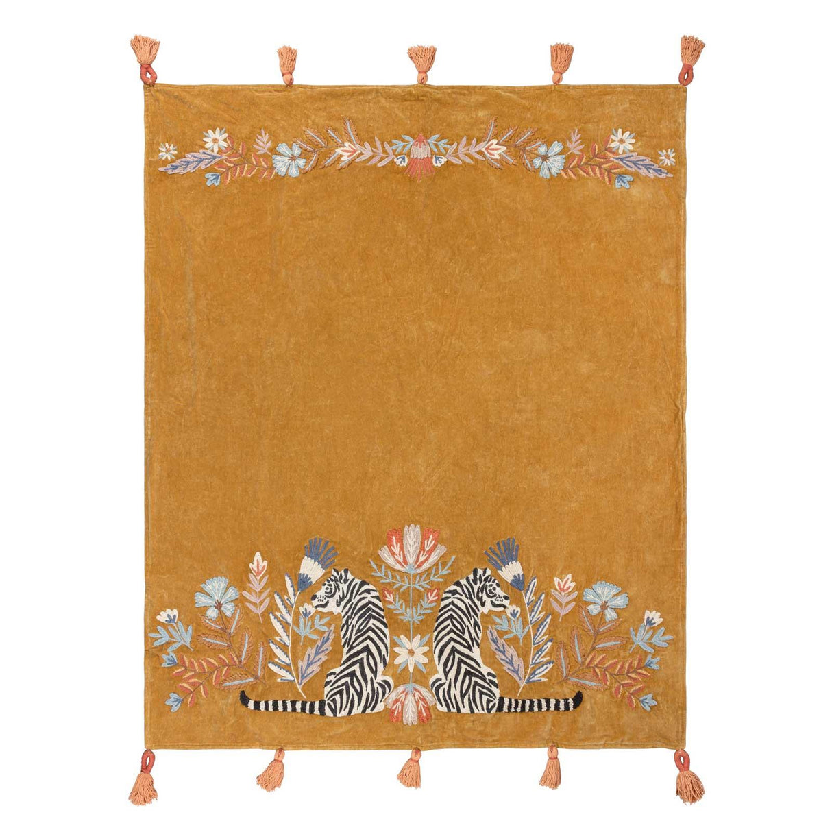 White Tiger Throw Gold by Wylder Tropics