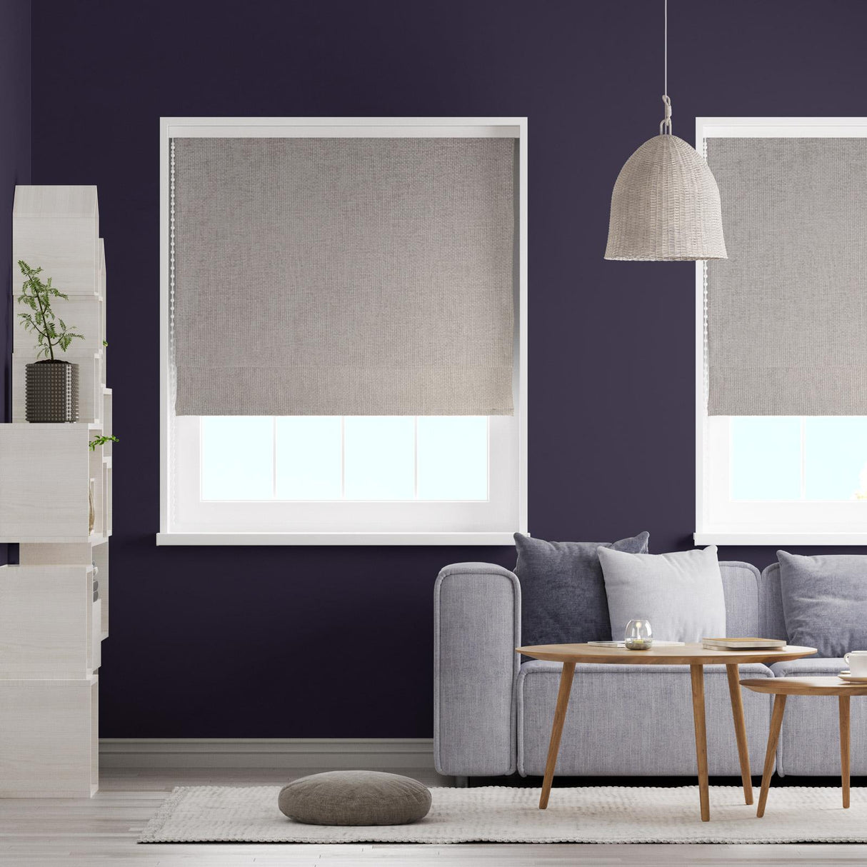 Arla Natural Made To Measure Roman Blind by Style Furnishings
