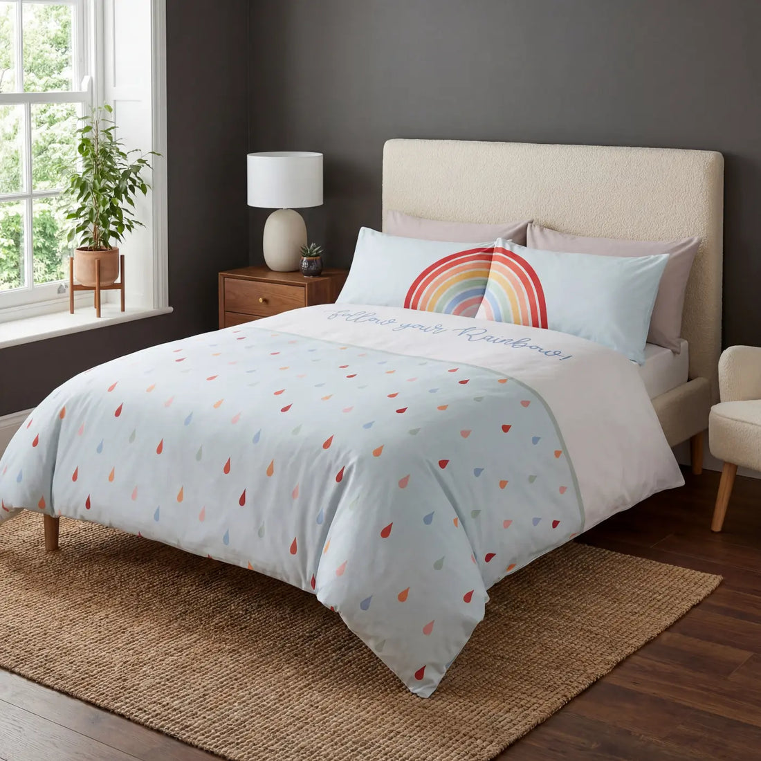 Follow Your Rainbow Polycotton Duvet Cover Set