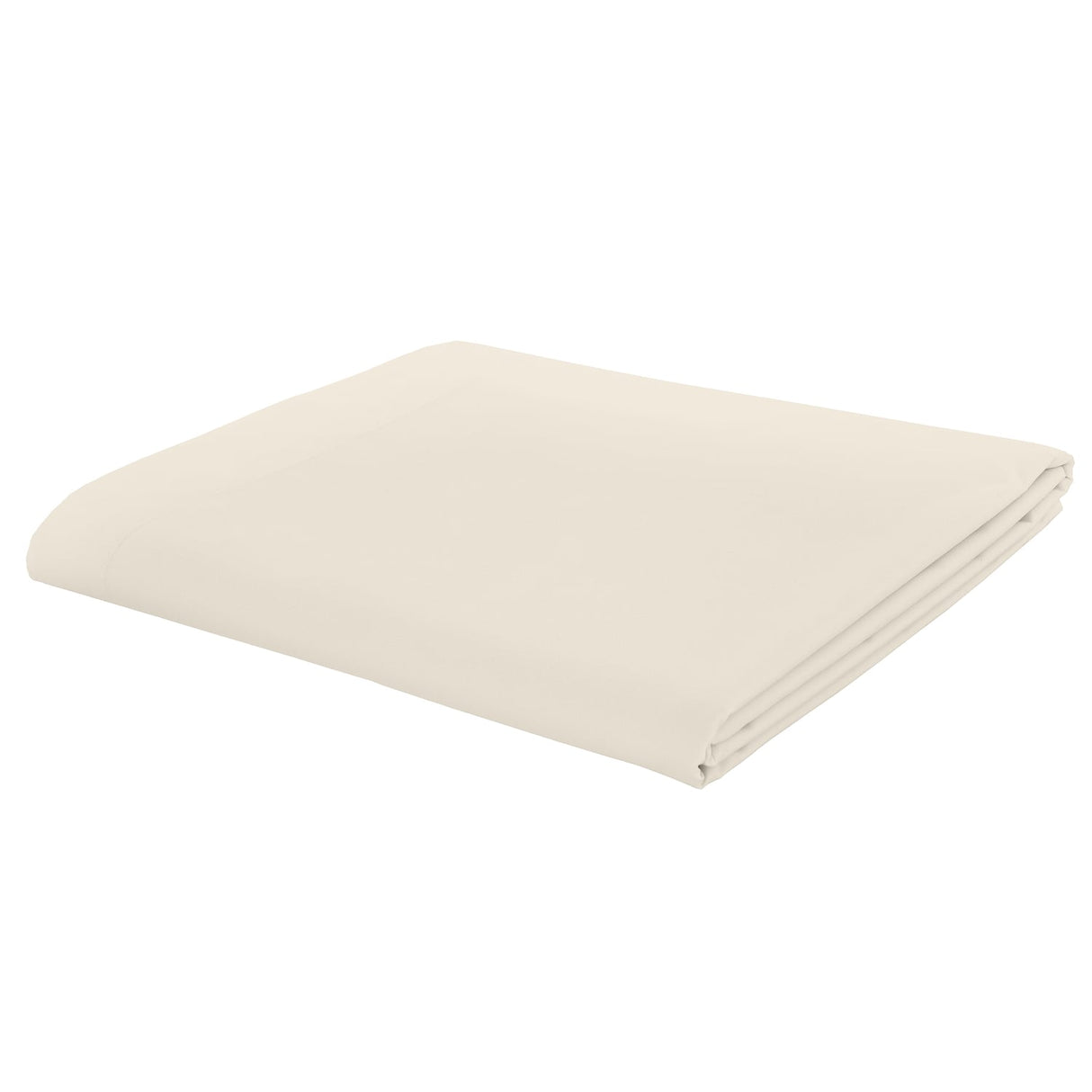 Catherine Lansfield Easy Iron Percale Flat Sheet - Easy Iron Percale Flat Sheet Cream