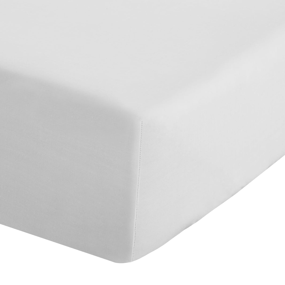 Catherine Lansfield Easy Iron Percale 25cm Deep White Fitted Sheet - Easy Iron Percale White Fitted Sheet