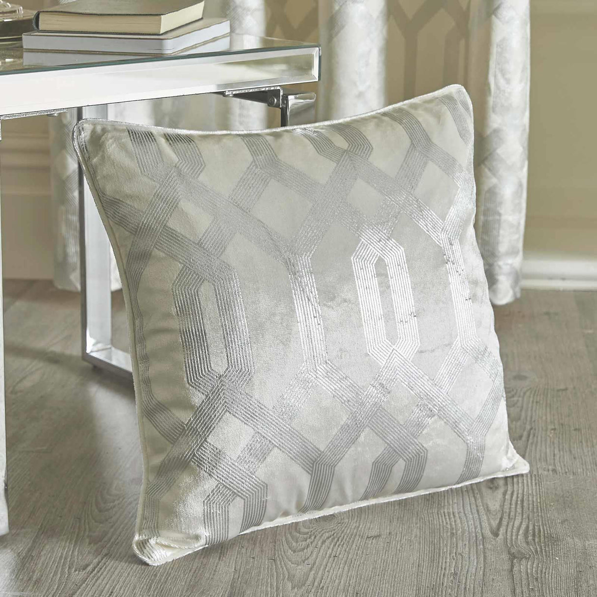 Curtina Darla Pink Velvet Cushion Cover 43cm x 43cm 3