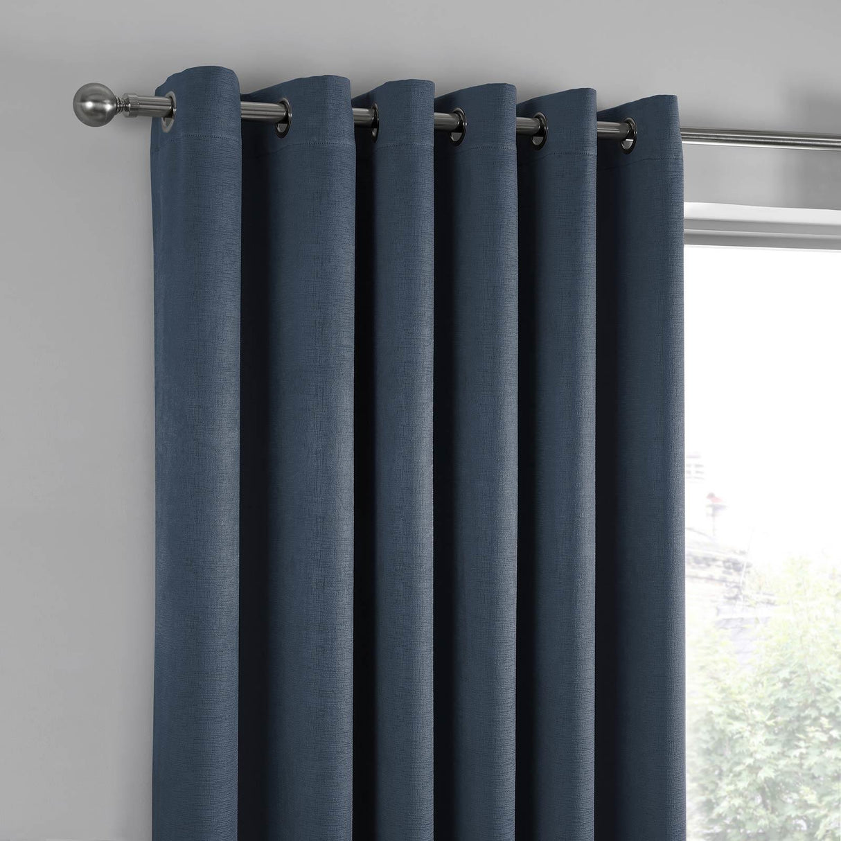 Strata Dim Out Woven Thermal Eyelet Curtains by Fusion