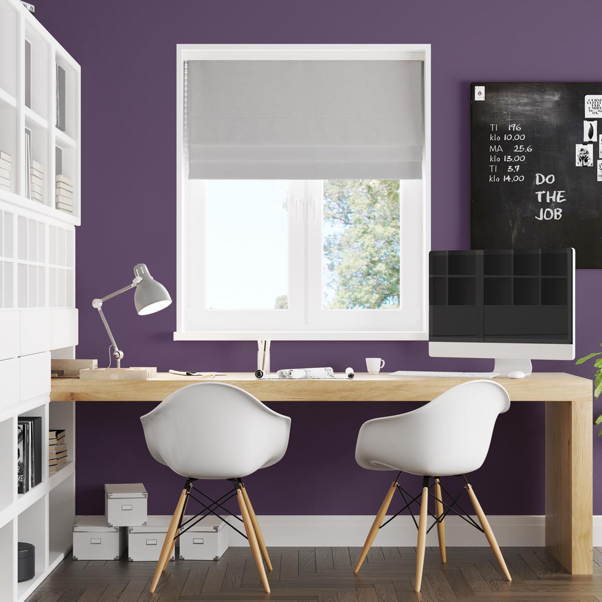 Knightsbridge Smoke Made To Measure Roman Blind by Style Furnishings