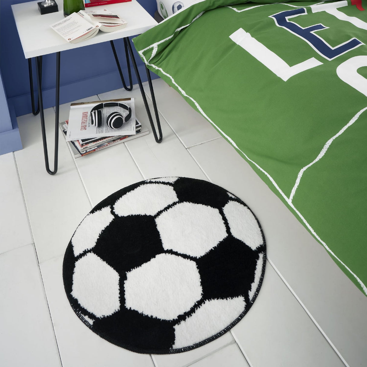 Catherine Lansfield It's A Goal Football Kids Bedroom Rug