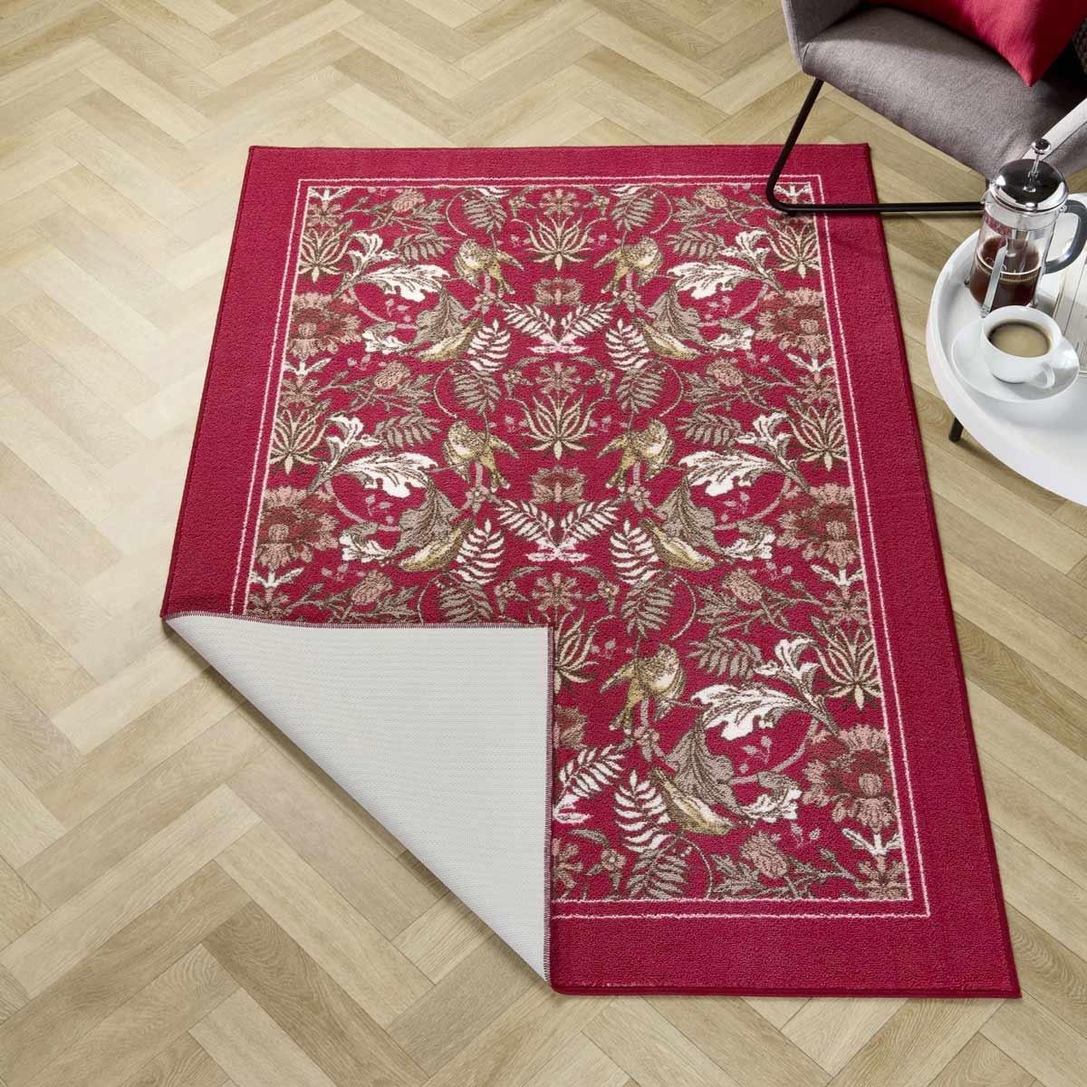 Finch & Flower Washable Rug 120cm x 180cm by Dreams & Drapes Design