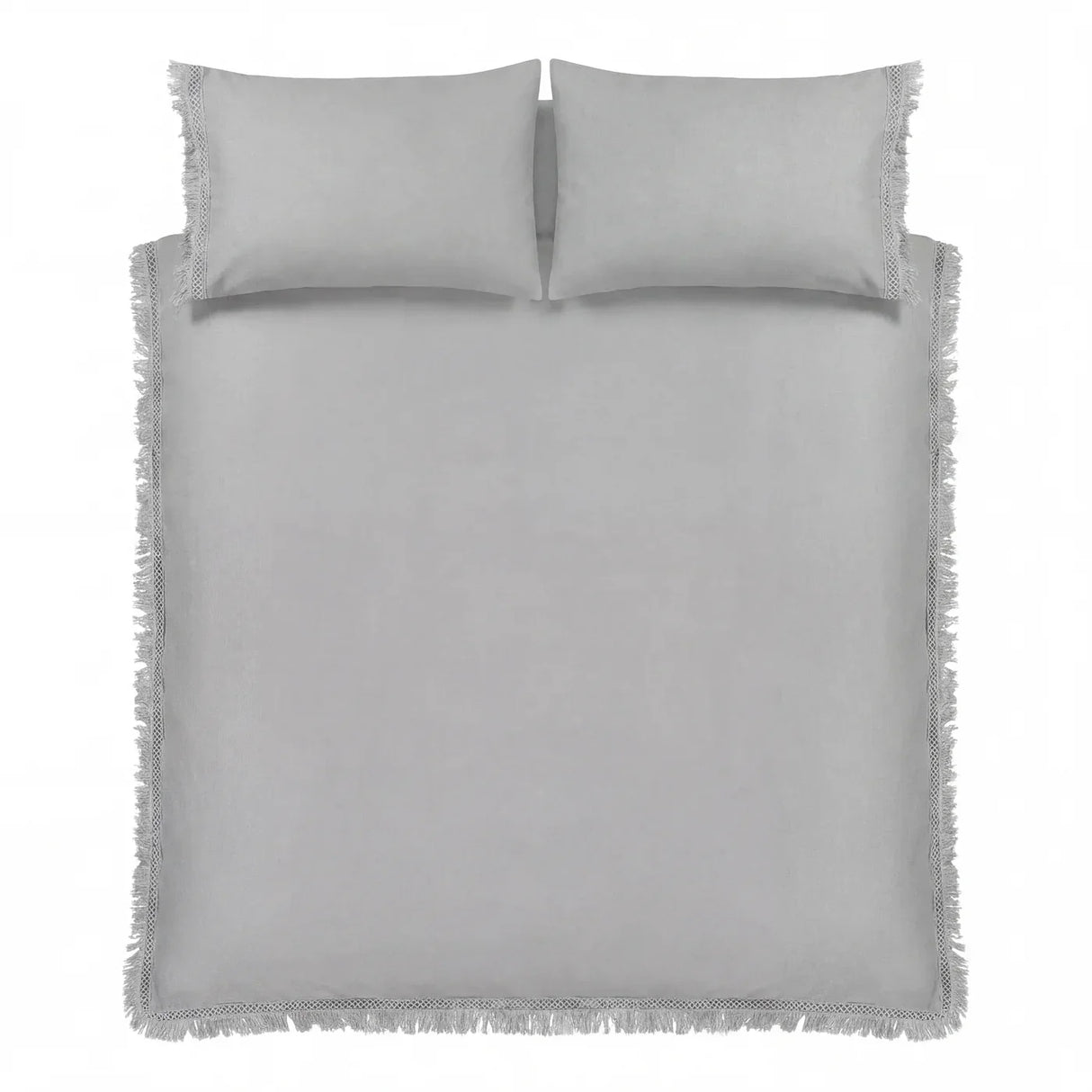 Tia Trellis Duvet Cover Set - Silver