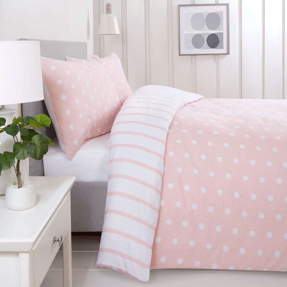 So Soft Spots & Stripes Duvet Cover Set by Rapport Home