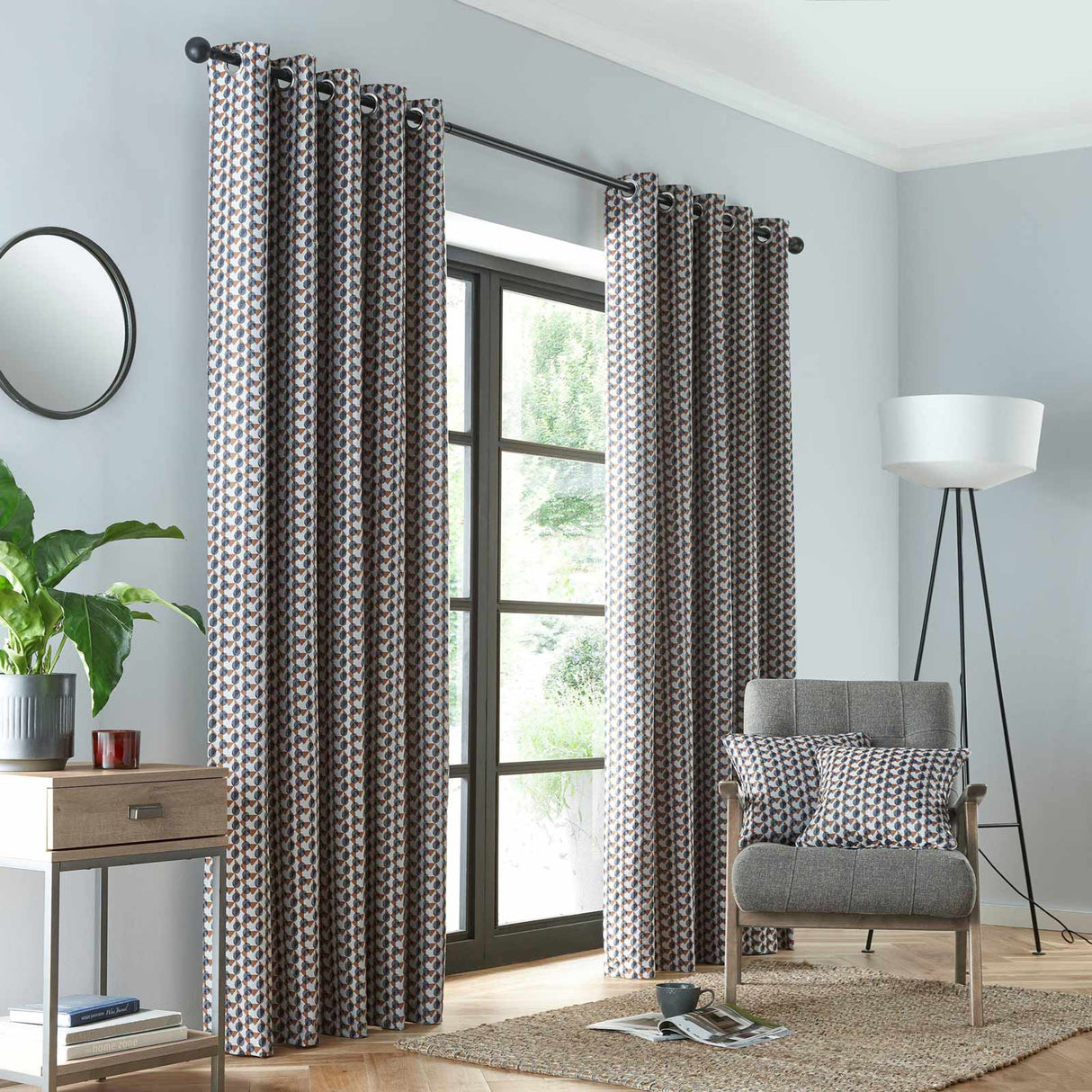 Prado Jacquard Eyelet Curtains by Fusion