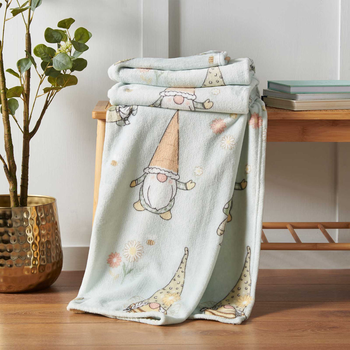 Spring Gonks Fleece Throw by Catherine Lansfield