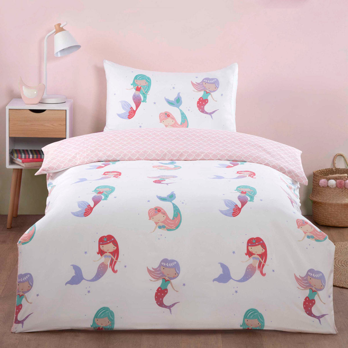 So Soft Little Mermaids Duvet Cover Set by Rapport Home