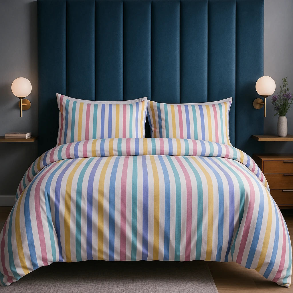 Candy Stripe Flannelette Duvet Cover Set by Rapport Home