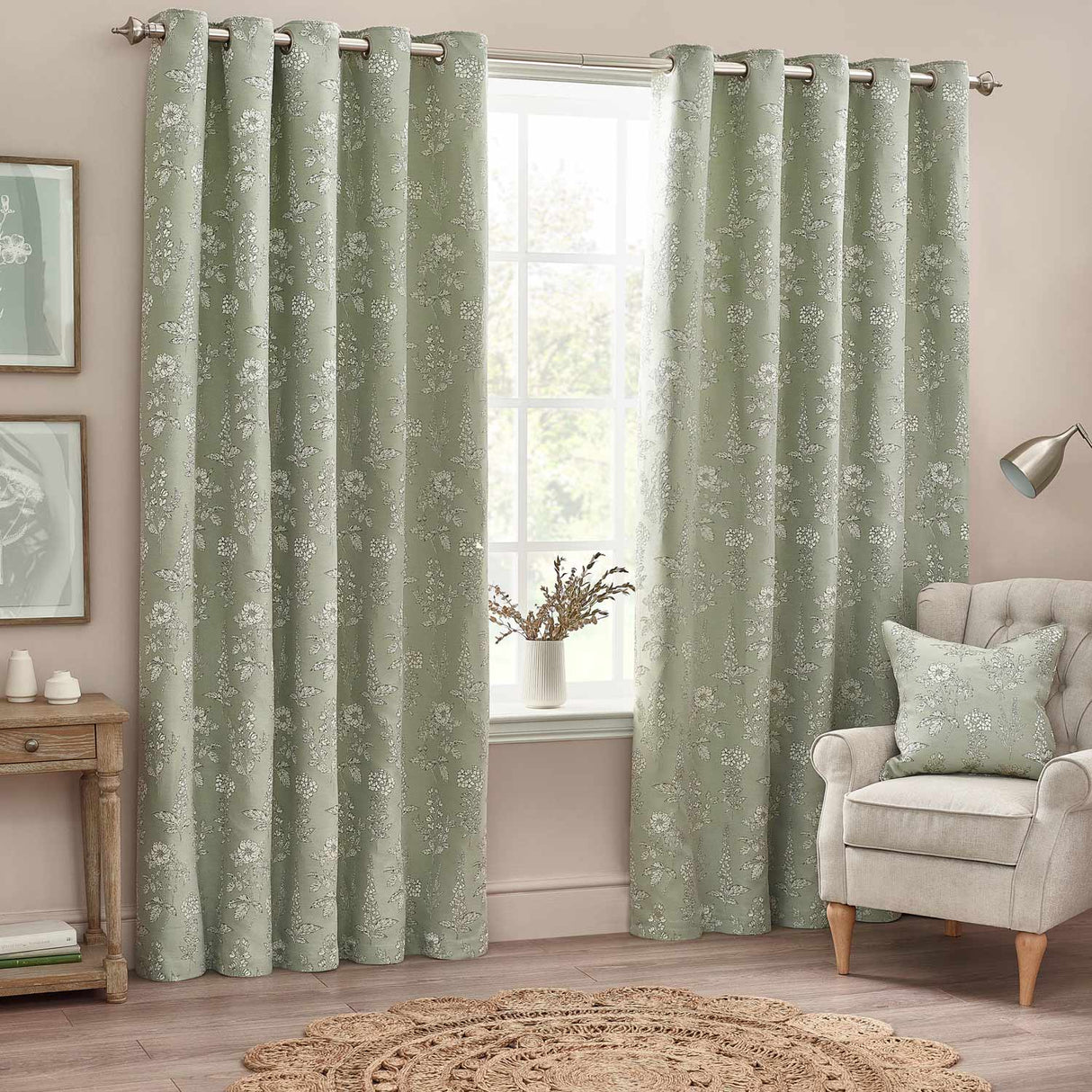 Sophia Room Darkening Eyelet Curtains by Wylder Nature