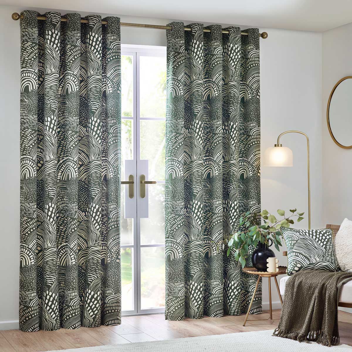 Nola Abstract Eyelet Curtains by Wylder Tropics