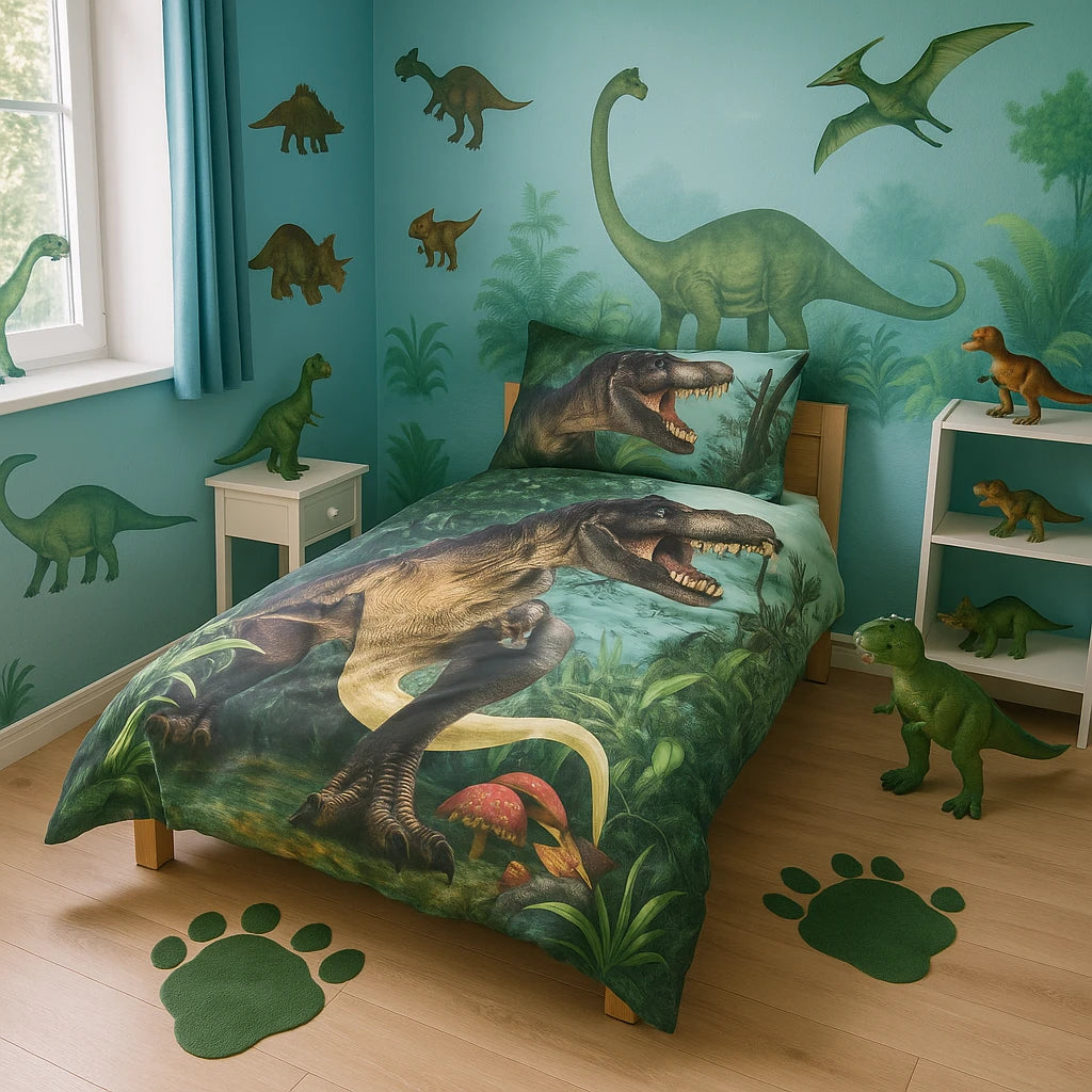 T-Rex Dinosaur Duvet Cover Set by Rapport Home