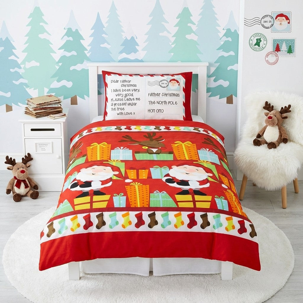 Santa's List Duvet Cover Set by Rapport Home