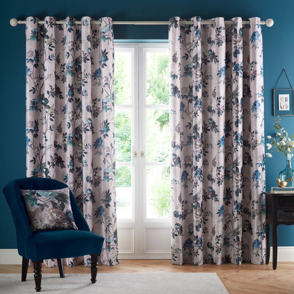 Windsford Velvet Eyelet Curtains by Appletree Heritage