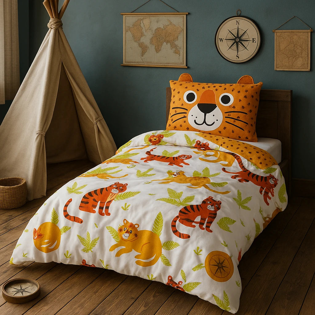 Wild Cats Duvet Cover Set by Rapport Home