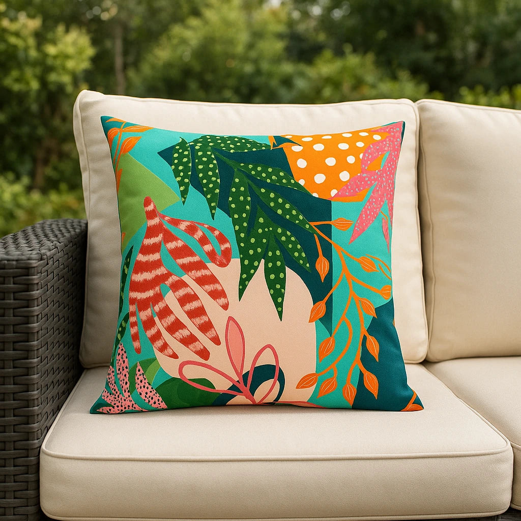 Coralina Outdoor Cushion Cover 17" x 17" by furn.