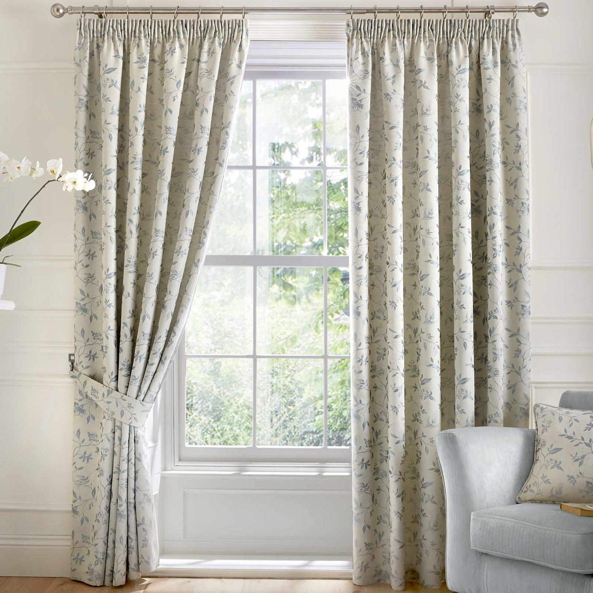 Bird Trail Jacquard Tape Top Curtains Tape Top Curtains Curtina 46'' x 54''