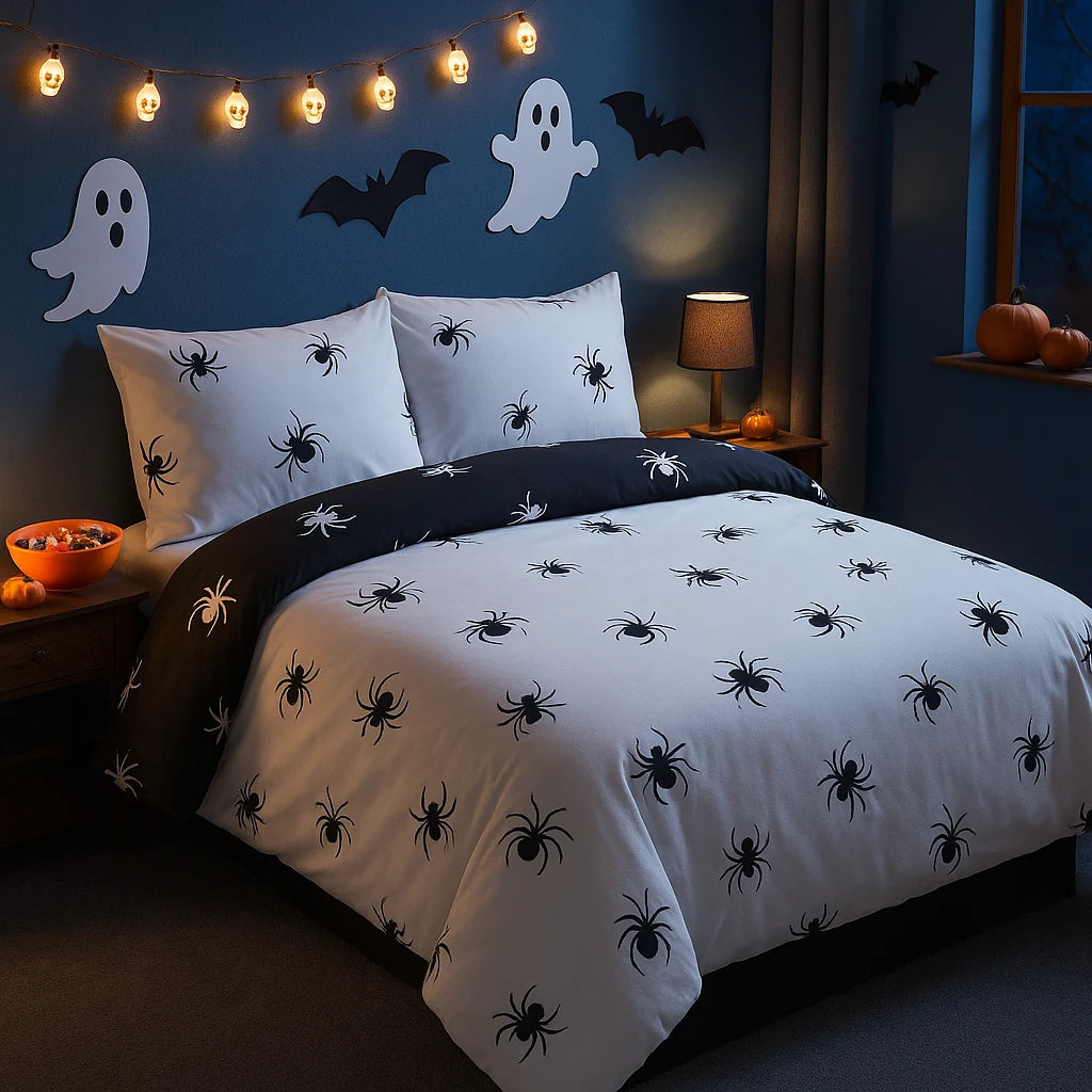 So Soft Black Spider Duvet Cover Set by Rapport Home