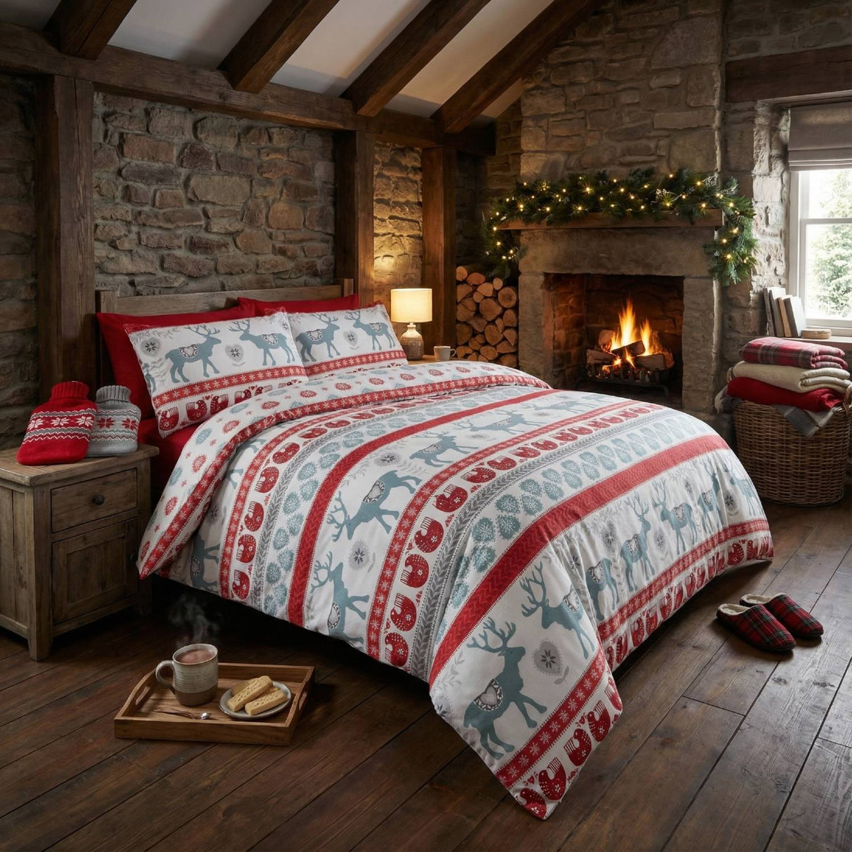 Scandi Flannelette Duvet Cover Set by Rapport Home