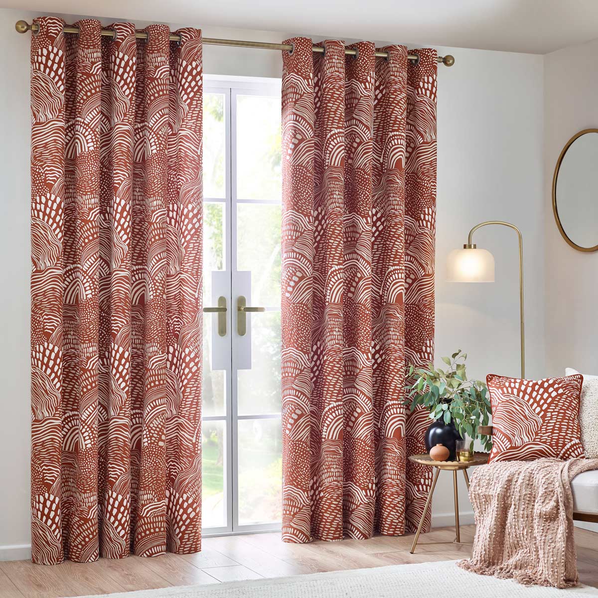 Nola Abstract Eyelet Curtains by Wylder Tropics
