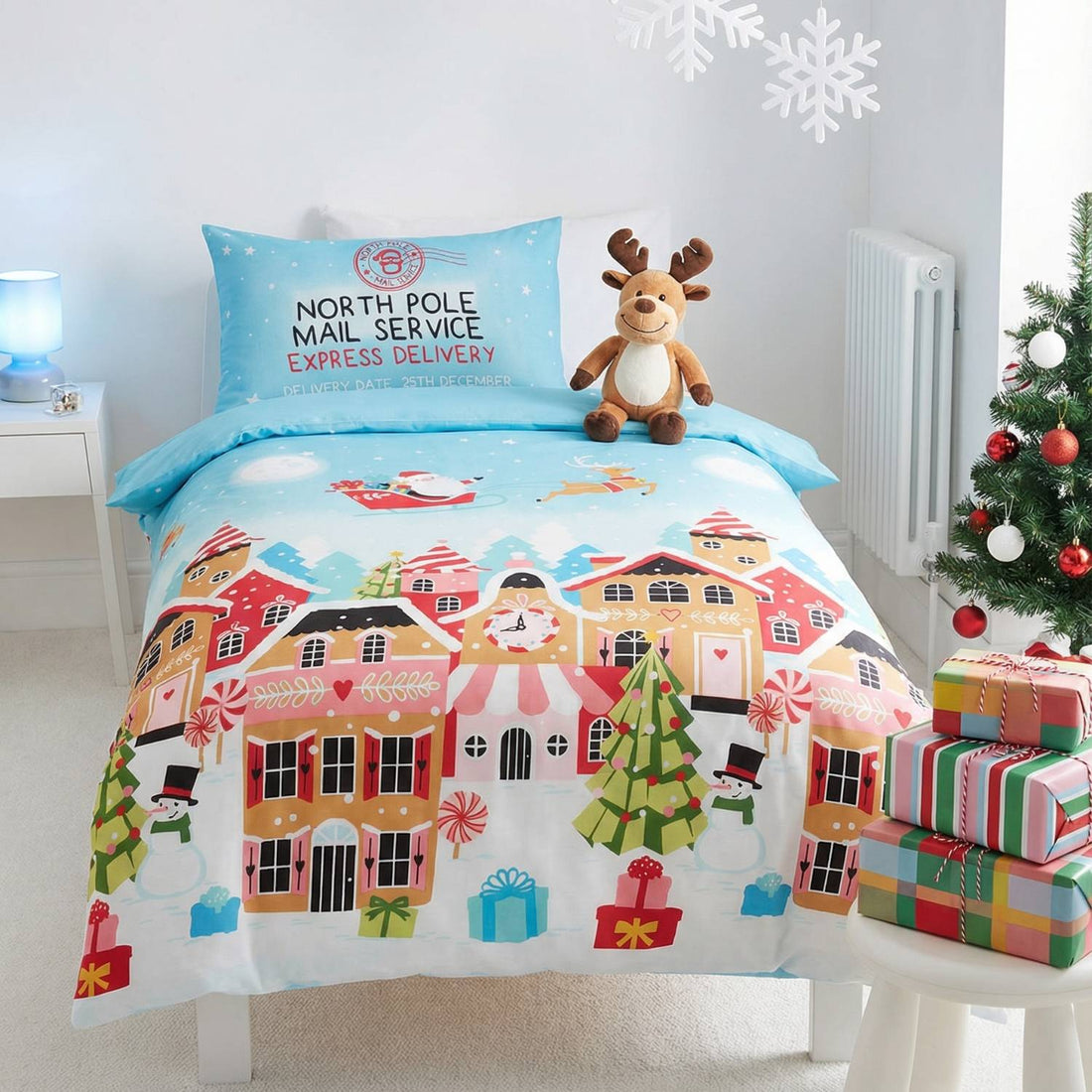 Gingerbread Town Polycotton Duvet Cover Set