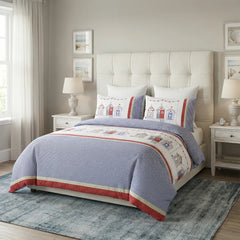 Beach Hut Polycotton Duvet Cover Set