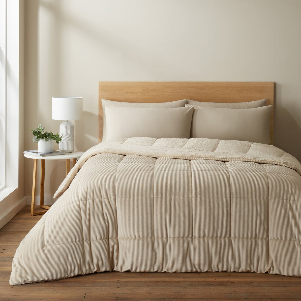 Catherine Lansfield Cosy Cord Coverless 6.5 Tog Double Duvet 200cm x 200cm 10