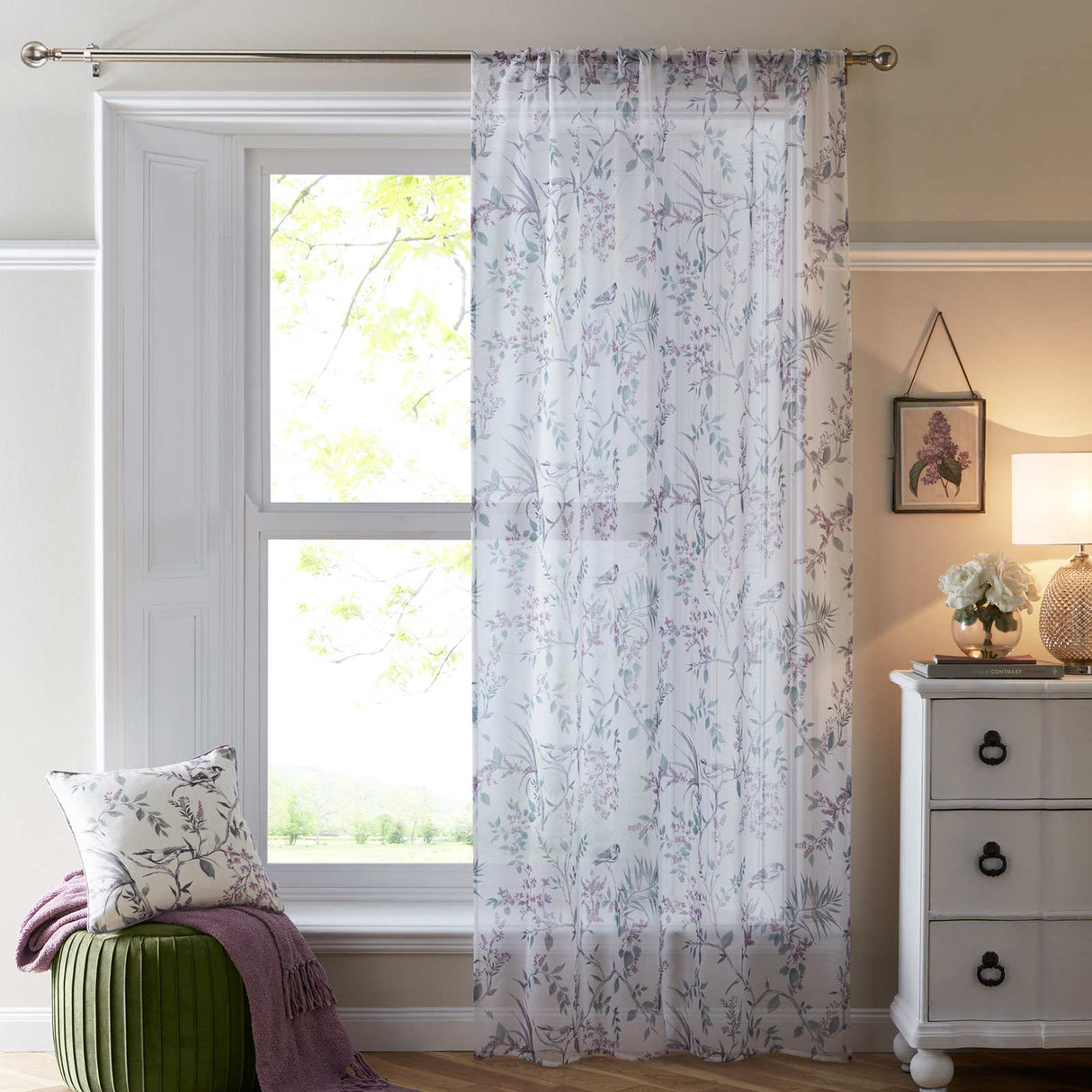 Jazmine Voile Curtain Panel by Dreams & Drapes Design