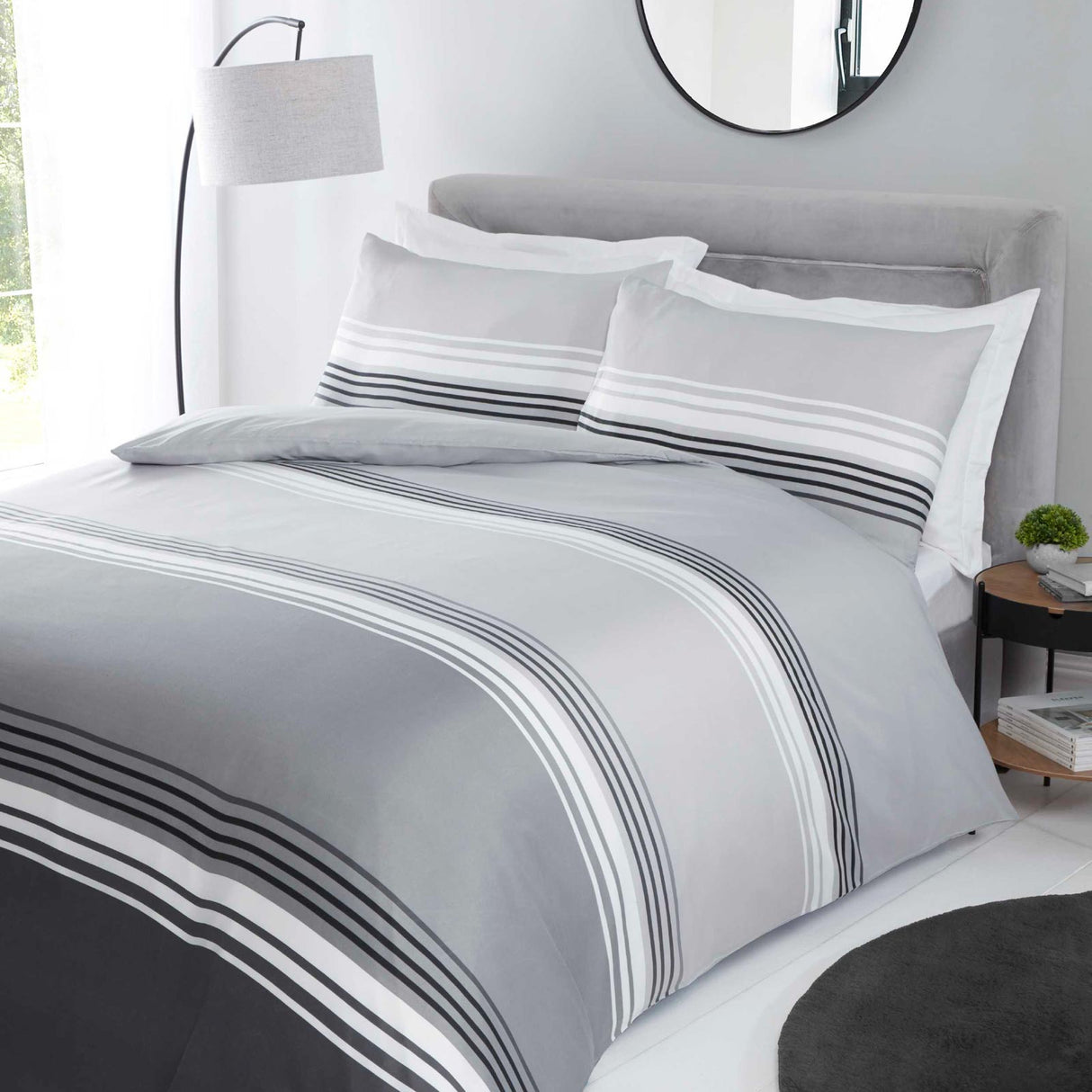 So Soft Chicago Duvet Cover Set Grey