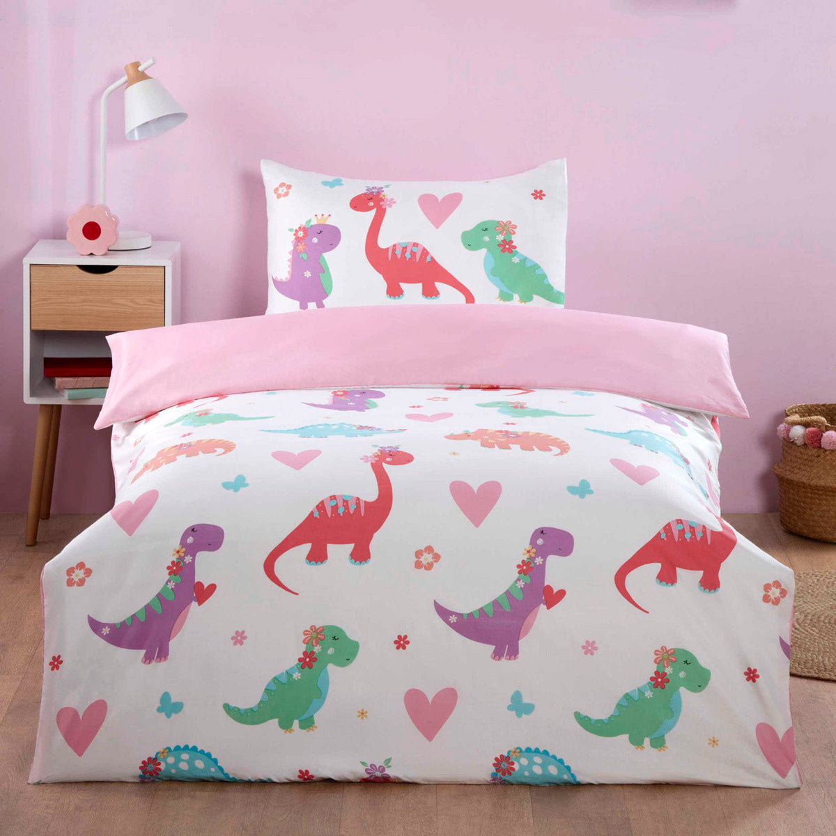 So Soft Dino Daisy Duvet Cover Set by Rapport Home
