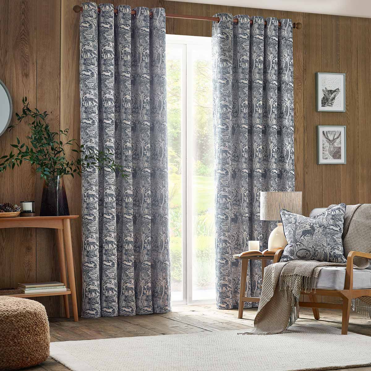 Winter Woods Chenille Eyelet Curtains by furn.