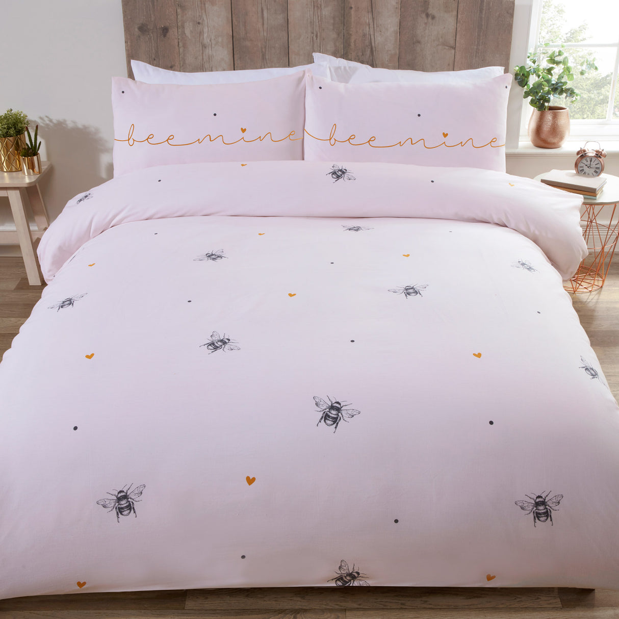 Bee Mine Bumblebee Pink Duvet Cover Set Duvet Cover Rapport Single