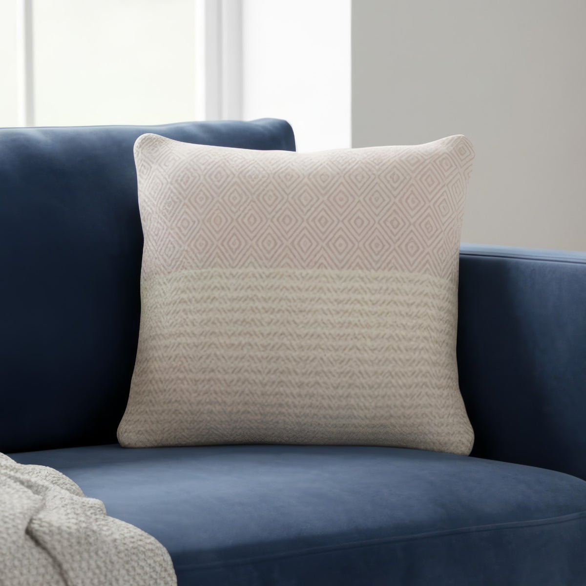 Rona 100% Cotton Pink Cushion Cover 17" x 17