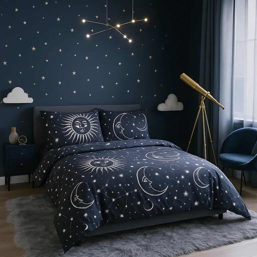 Celestial Duvet Cover Set - Black image 2