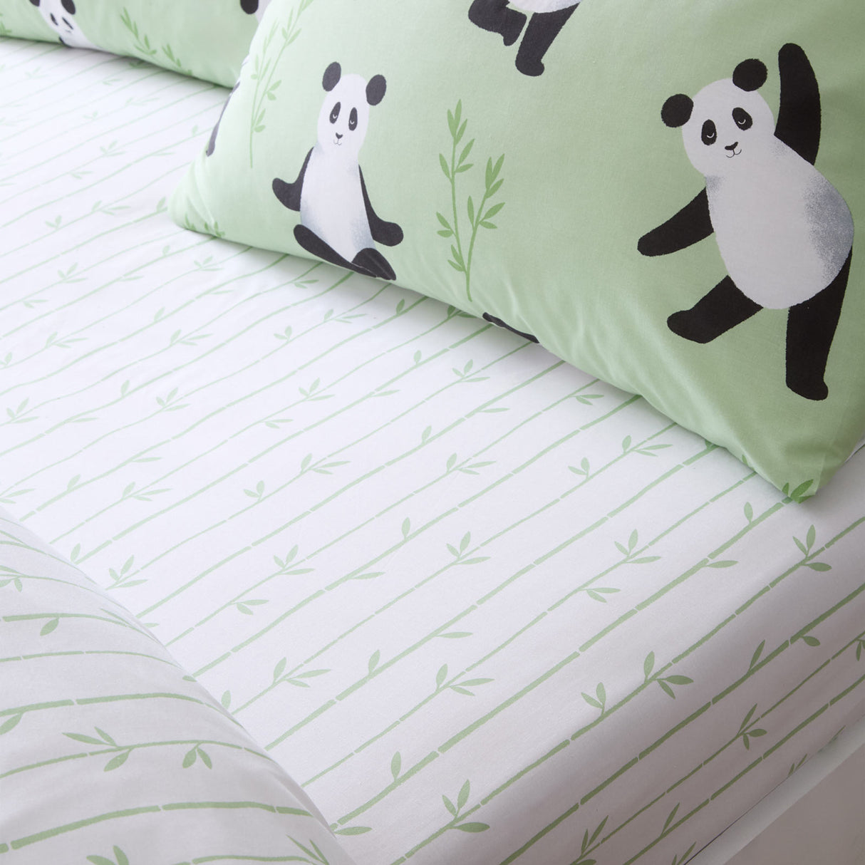 Panda Paws Fitted Sheet by Catherine Lansfield