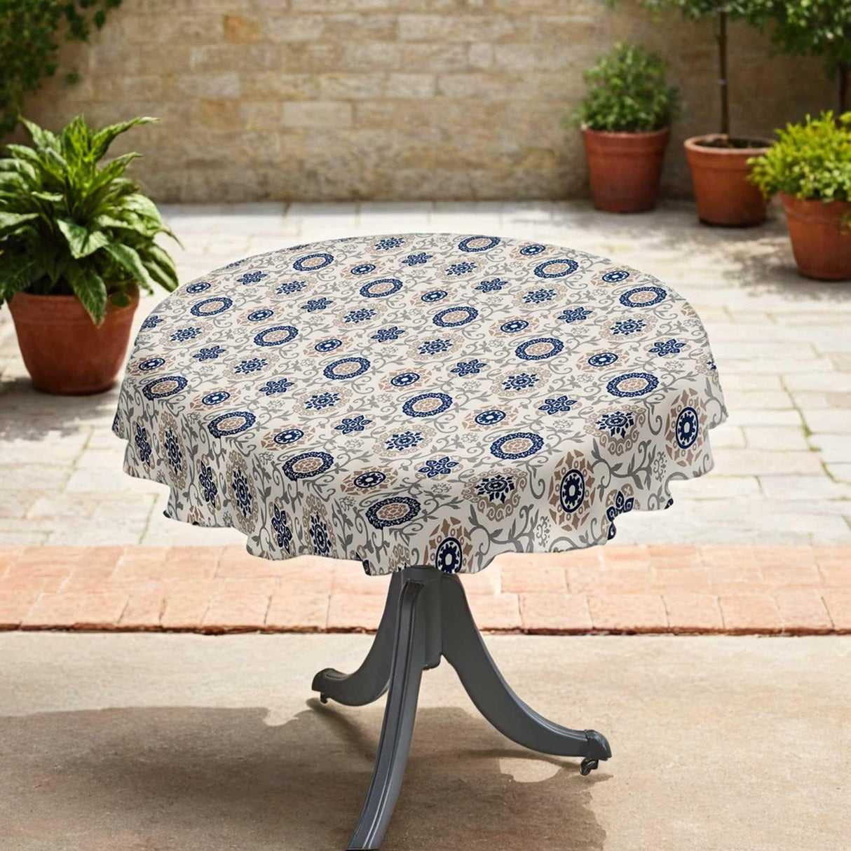 Athens Round Outdoor Tablecloth