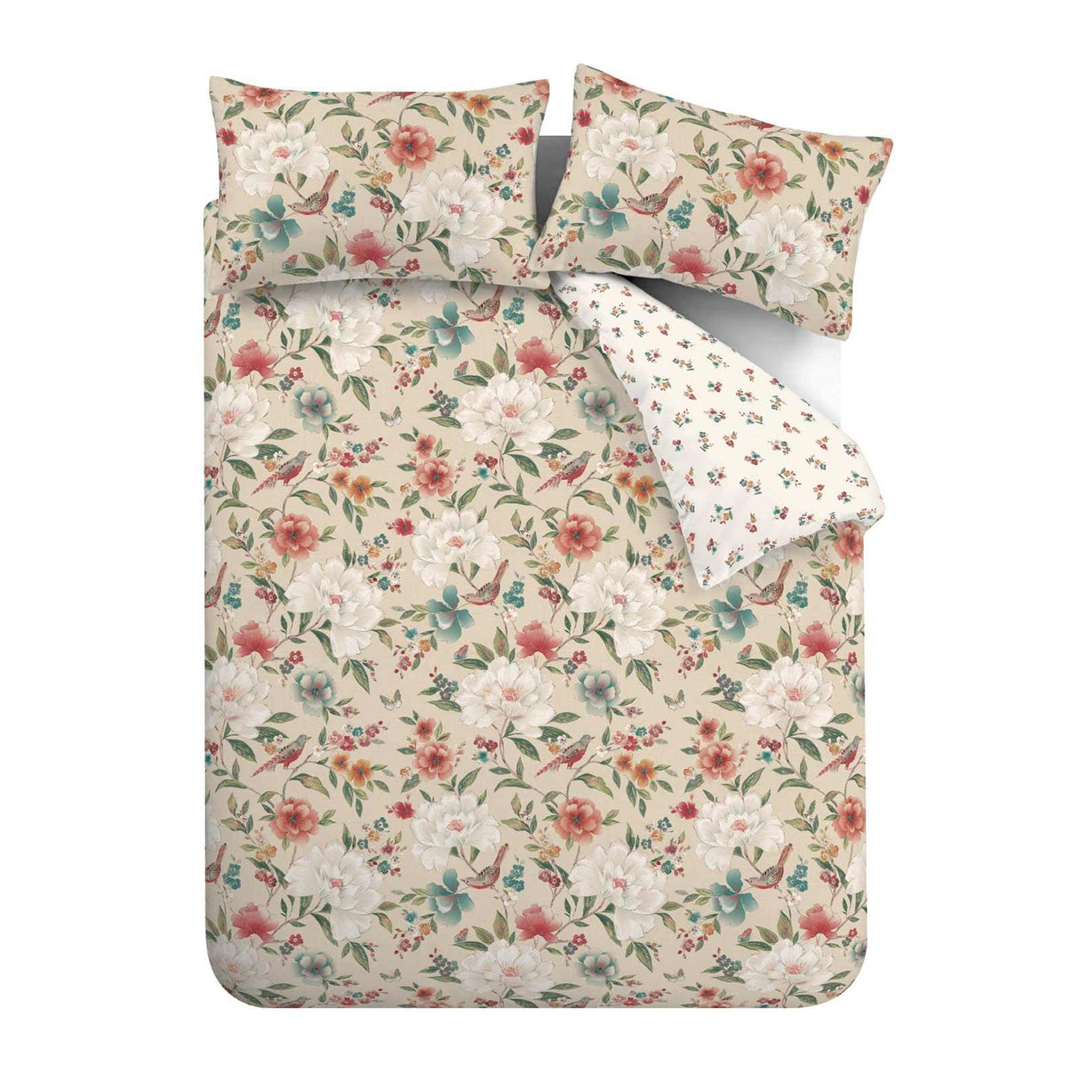 Pippa Floral Birds Duvet Cover Set