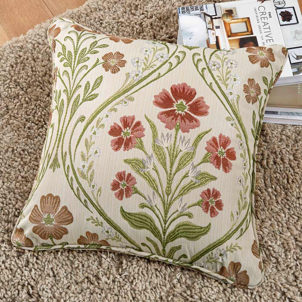 Curtina Estelle Floral Woven Cushion Cover 43cm x 43cm 2