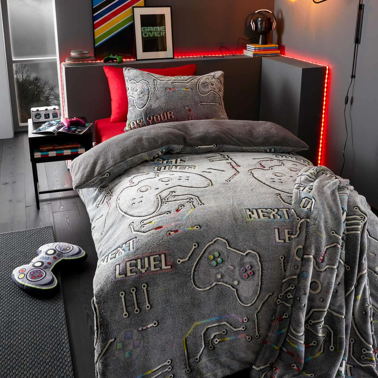 Game Over Fleece Duvet Cover Set by Catherine Lansfield