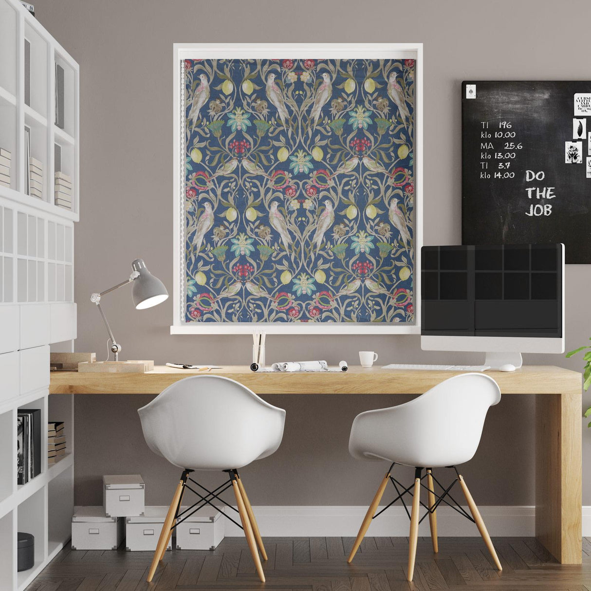 Eliza Navy Made To Measure Roman Blind by Style Furnishings